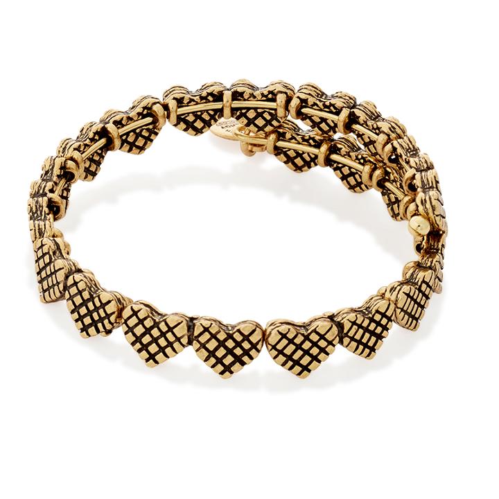Alex And Ani Romance Heart Wrap, Rafaelian Gold Finish