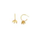 Alex And Ani Elephant Hoop Earrings, 14kt Gold Plated Sterling Silver
