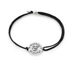 Alex And Ani Thankful & Grateful Pull Cord Bracelet, Sterling Silver