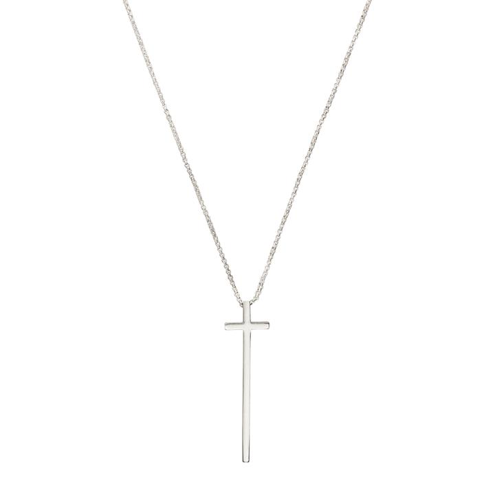 Alex And Ani Cross Adjustable Necklace, Sterling Silver