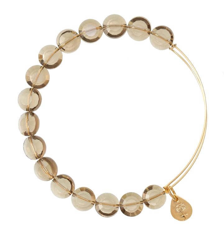 Alex And Ani Smoke Luxe Bead Bangle