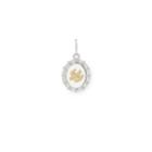 Alex And Ani Ornate Dove Necklace Charm, Two Tone