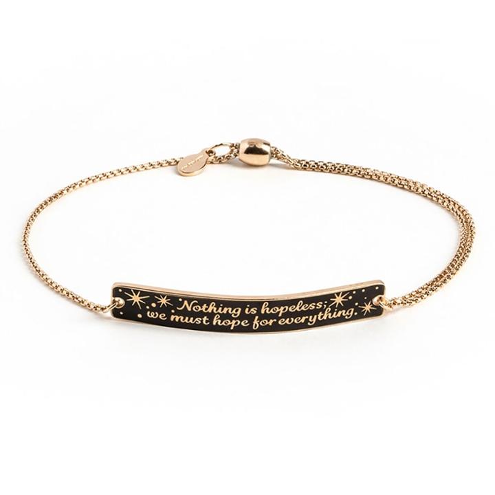 Alex And Ani Disney  Nothing Is Hopeless Pull Chain Bracelet, 14kt Gold Plated