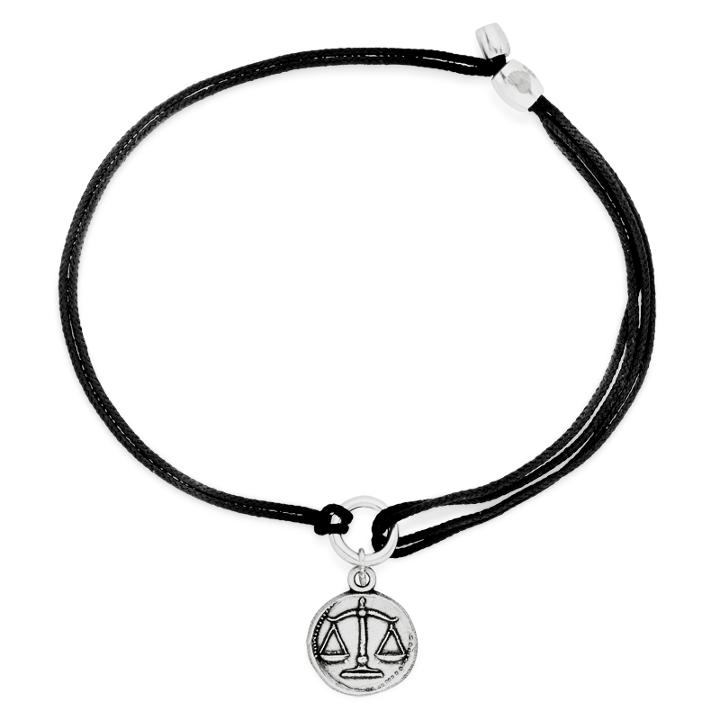 Alex And Ani Justice Scales Pull Cord Bracelet, Rafaelian Silver Finish