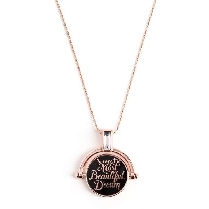 Alex And Ani Disney  Most Beautiful Dream Spinner Expandable Necklace, Shiny Rose Gold Finish