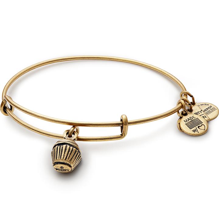 Alex And Ani Cupcake Charm Bangle Race To Erase Ms, Rafaelian Gold Finish