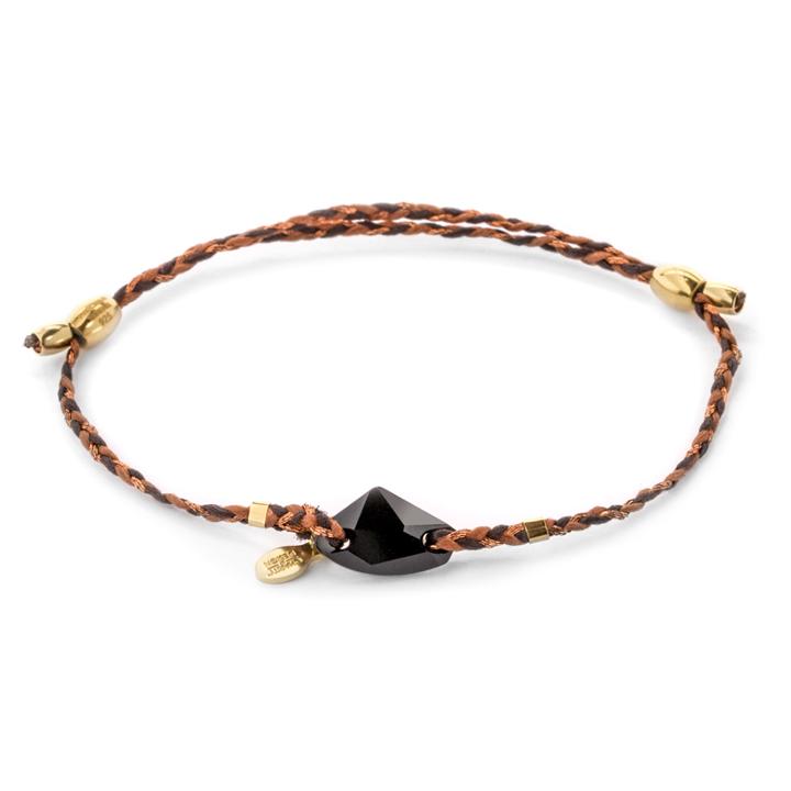 Alex And Ani Jet Galactic Crystal Precious Threads Bracelet, 14kt Gold Plated Sterling Silver