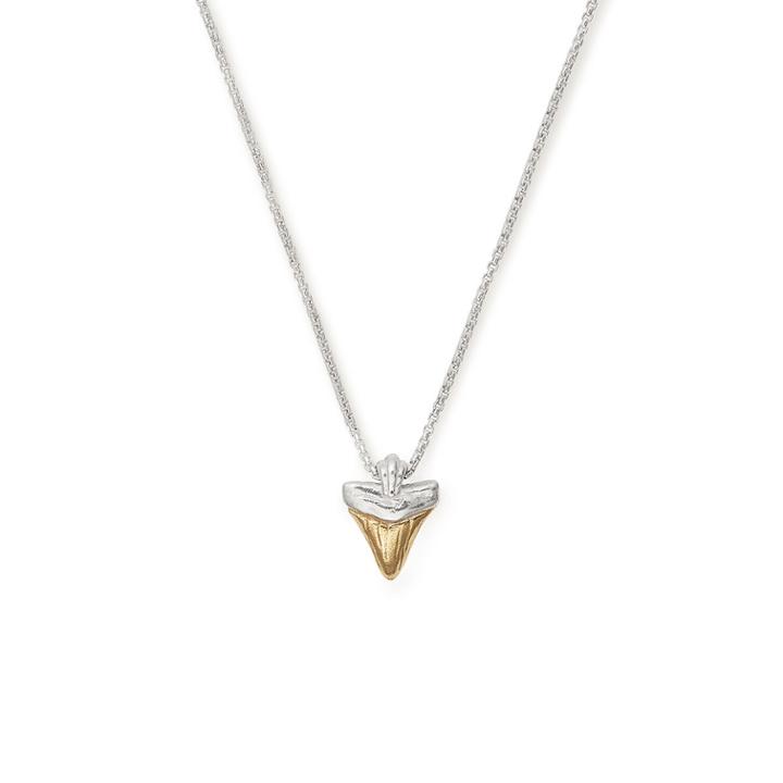 Alex And Ani Shark Tooth Two Tone Adjustable Necklace, Sterling Silver