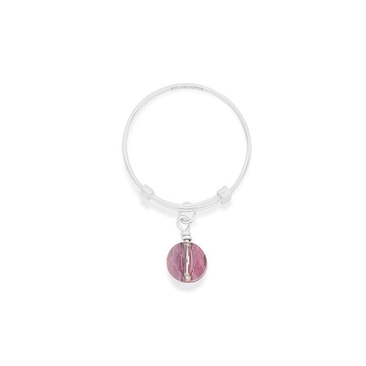 Alex And Ani Orchid Expandable Wire Ring With Swarovski  Crystals, Sterling Silver