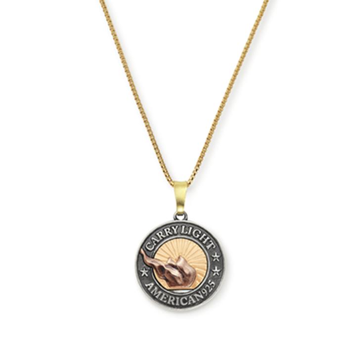 Alex And Ani Liberty Copper | Carry Light™ 14kt Gold Center Necklace, Medium, 14kt Gold Filled