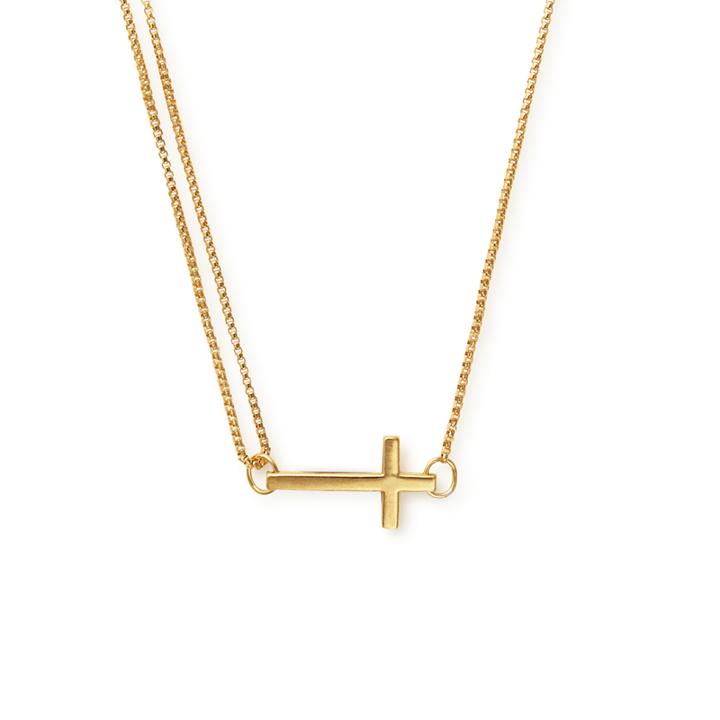 Alex And Ani Cross Pull Chain Necklace, 14kt Gold Plated Sterling Silver
