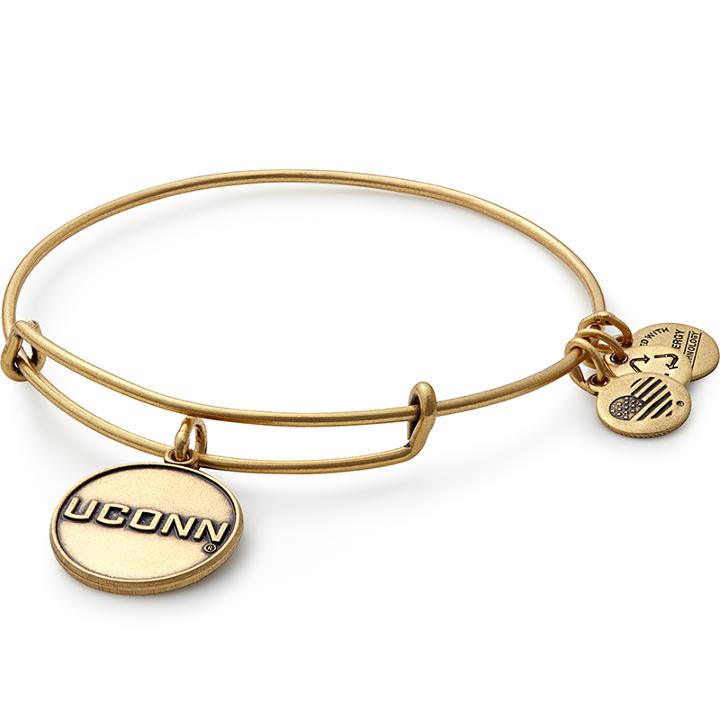 Alex And Ani University Of Connecticut  Logo Charm Bangle, Rafaelian Gold Finish