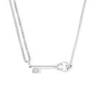 Alex And Ani Skeleton Key Pull Chain Necklace, Sterling Silver