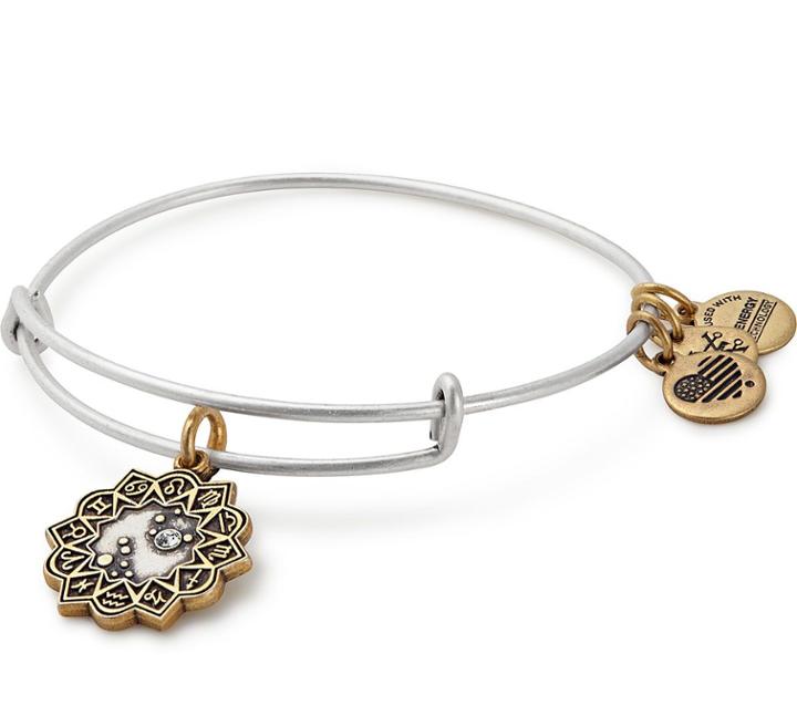 Alex And Ani Leo Two Tone Charm Bangle