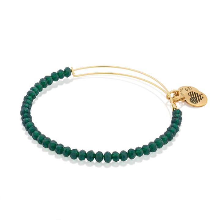 Alex And Ani Mother Earth Brilliance Beaded Bangle, Shiny Gold Finish