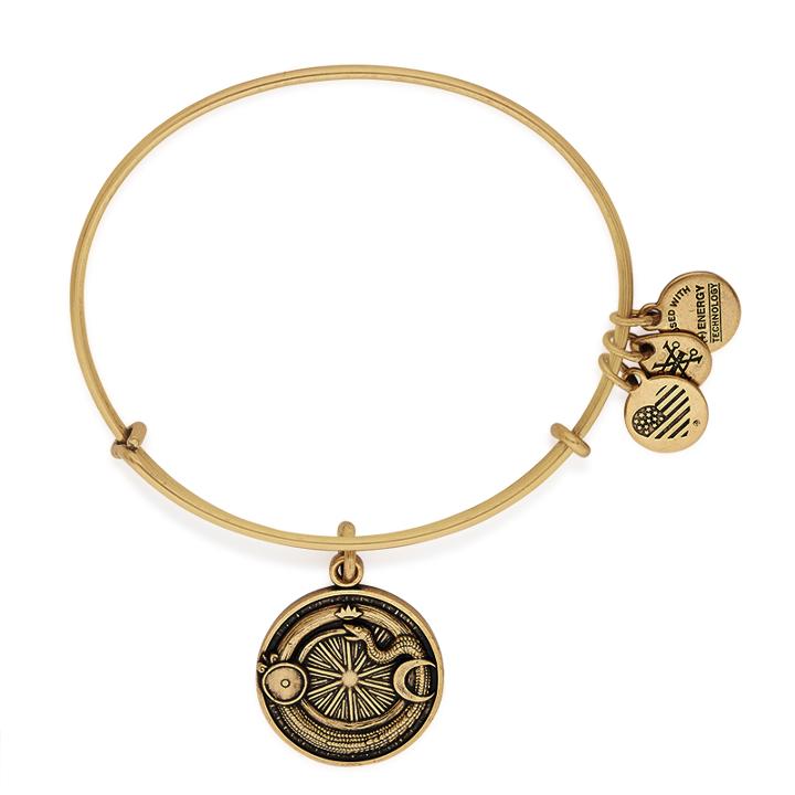 Alex And Ani Ouroboros Charm Bangle, Rafaelian Gold Finish