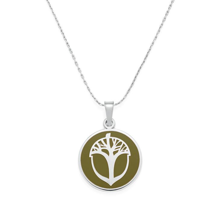 Alex And Ani Avocado Unexpected Miracles Expandable Necklace, Shiny Silver Finish