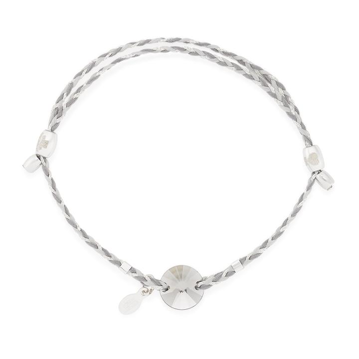 Alex And Ani Satin Crystal Precious Threads Bracelet, Sterling Silver