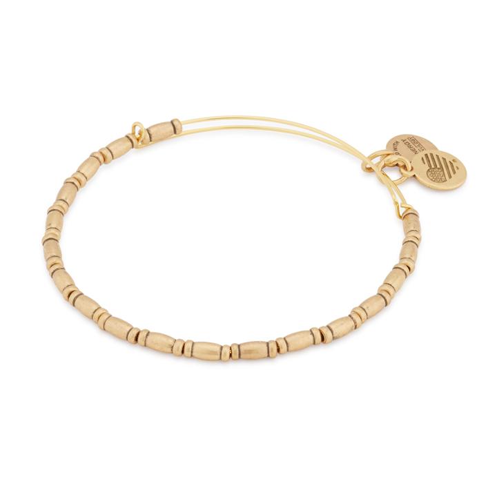 Alex And Ani Reed Beaded Bangle, Rafaelian Gold Finish