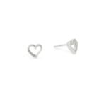 Alex And Ani Heart Earrings, Sterling Silver