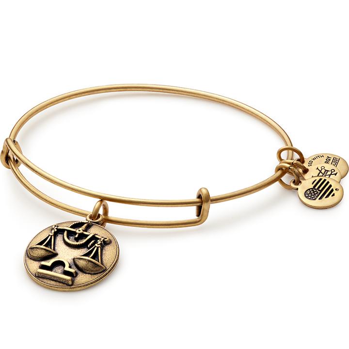 Alex And Ani Libra Charm Bangle, Rafaelian Gold Finish