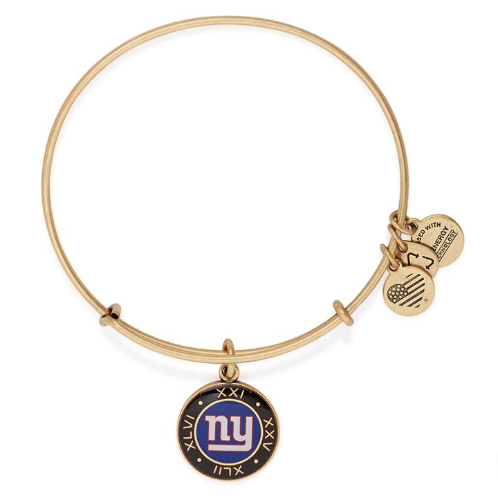 Alex And Ani New York Giants On The 50 Charm Bangle, Rafaelian Gold Finish
