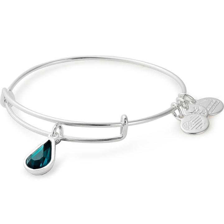 Alex And Ani May Birth Month Charm Bangle With Swarovski  Crystals, Shiny Silver Finish
