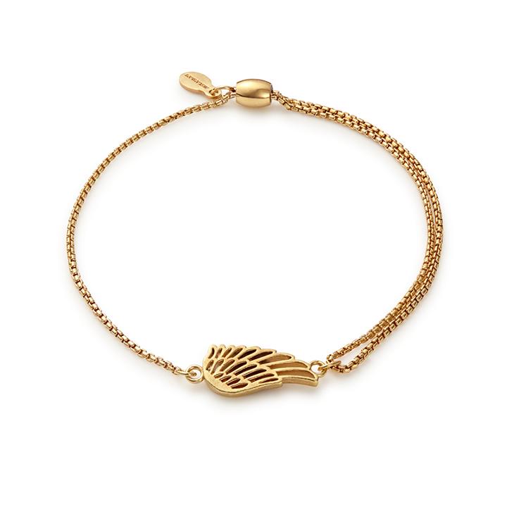 Alex And Ani Wing Pull Chain Bracelet, 14kt Gold Plated Sterling Silver