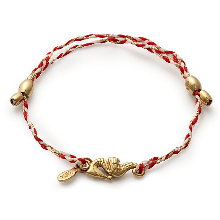 Alex And Ani Seahorse Precious Threads Bracelet, 14kt Gold Plated Sterling Silver