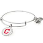 Alex And Ani Cleveland Indians Color Infusion Charm Bangle, Rafaelian Silver Finish