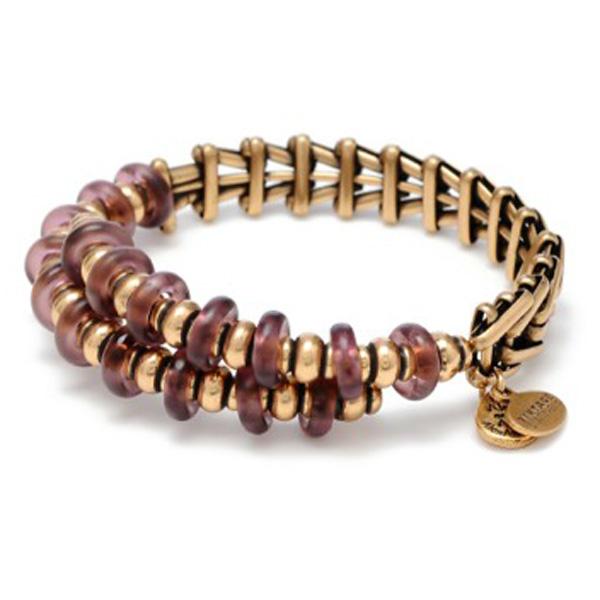 Alex And Ani Amethyst Fleetwood Wrap, Rafaelian Gold Finish