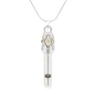 Alex And Ani Diamond Girl Whistle Expandable Necklace, Shiny Silver Finish