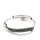 Alex And Ani Plume Feather Wrap, Rafaelian Silver Finish