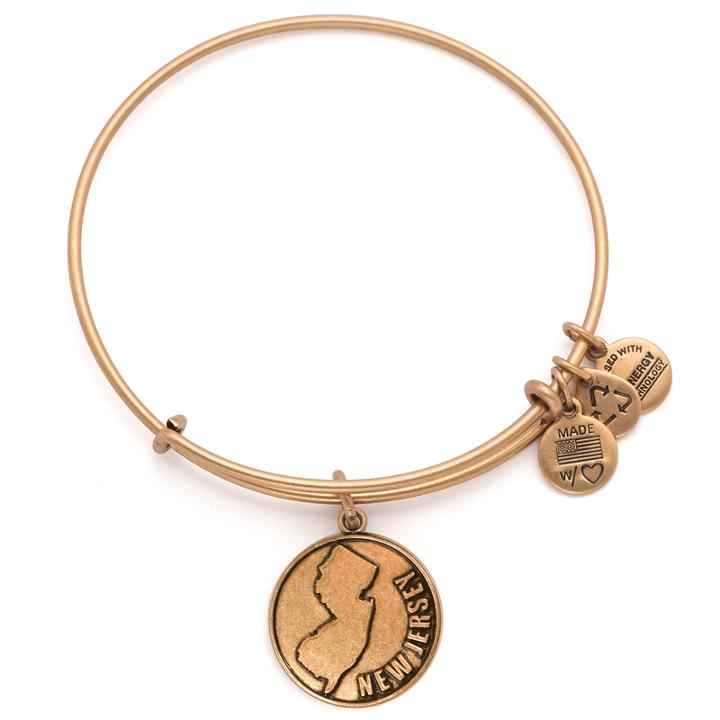Alex And Ani New Jersey Charm Bangle, Rafaelian Gold Finish