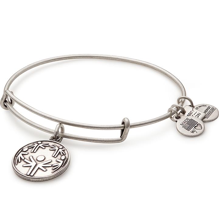 Alex And Ani Power Of Unity Charm Bangle Special Olympics, Rafaelian Silver Finish