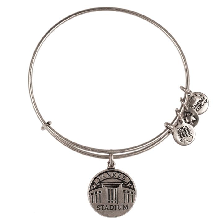 Alex And Ani Yankee Stadium Charm Bangle, Rafaelian Silver Finish