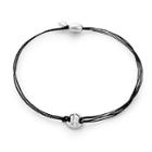 Alex And Ani Black Kindred Cord World Peace Unicef, Sterling Silver