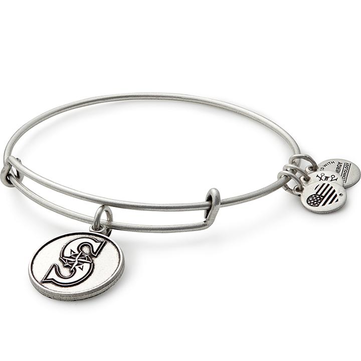 Alex And Ani Seattle Mariners™ Cap Logo Charm Bangle, Rafaelian Silver Finish