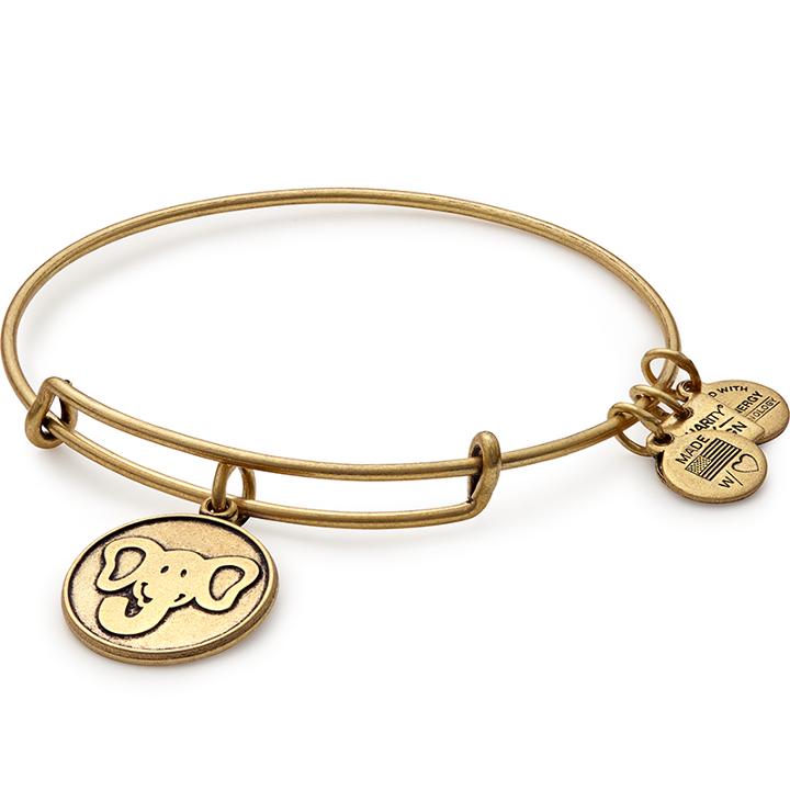 Alex And Ani The Elephant Charm Bangle Friends Of Jaclyn, Rafaelian Gold Finish