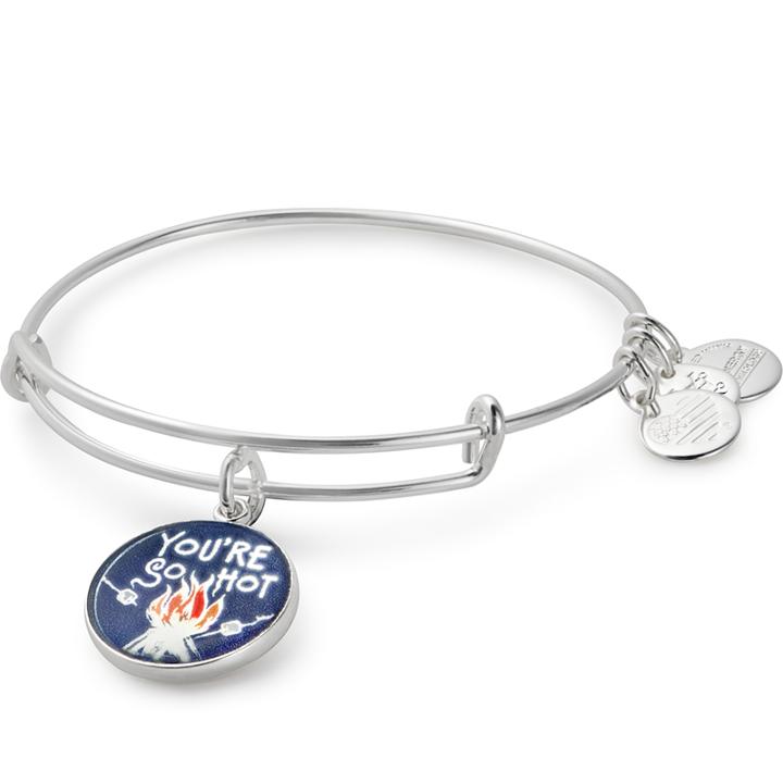 Alex And Ani You're So Hot Charm Bangle, Sterling Silver