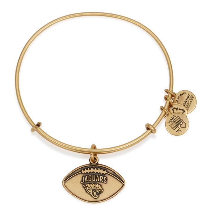 Alex And Ani Jacksonville Jaguars Football Charm Bangle, Rafaelian Gold Finish