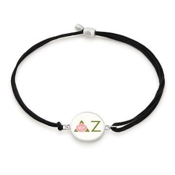 Alex And Ani Delta Zeta Pull Cord Bracelet, Sterling Silver