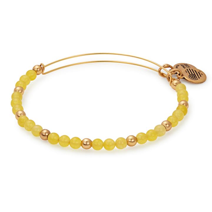 Alex And Ani Soleil Beaded Bangle, Rafaelian Gold Finish
