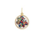 Alex And Ani Butterfly Art Infusion Necklace Charm Romero Britto, Shiny Gold Finish