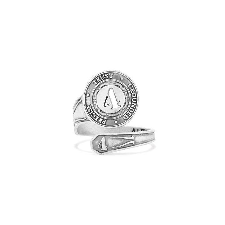 Alex And Ani Number 4 Spoon Ring, Sterling Silver
