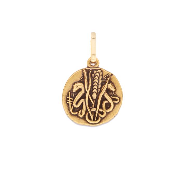 Alex And Ani Reed Necklace Charm, Rafaelian Gold Finish