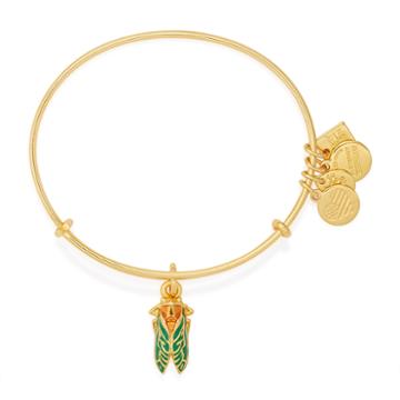Alex And Ani Cicada Charm Bangle, Shiny Gold Finish
