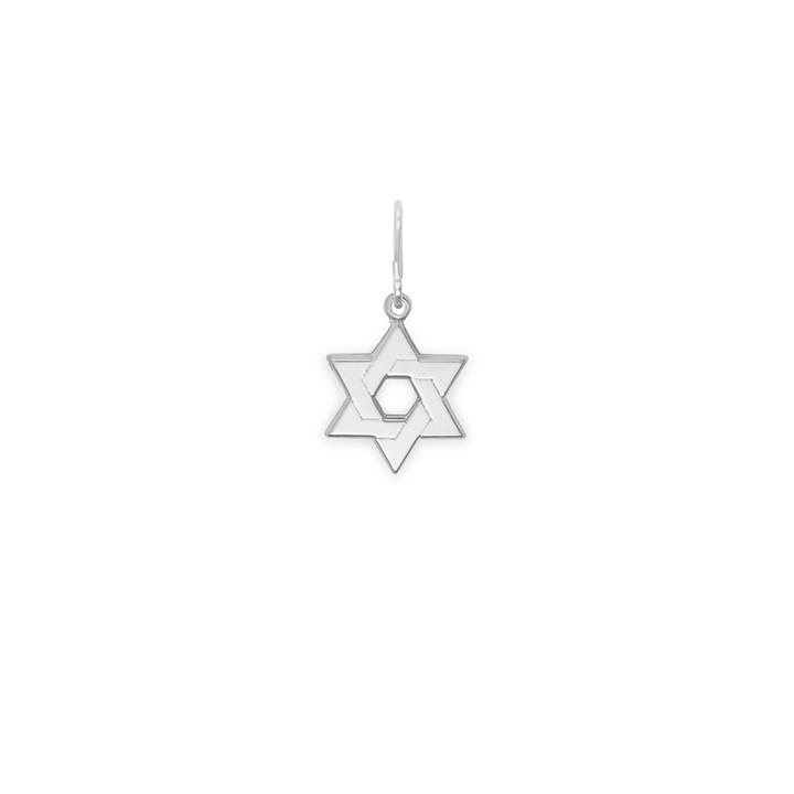 Alex And Ani Star Of David Necklace Charm, Small, Sterling Silver
