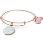 Alex And Ani Mind Over Matter Charm Bangle, Shiny Rose Gold Finish