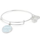 Alex And Ani Never Give Up Charm Bangle Pan-mass Challenge, Shiny Silver Finish
